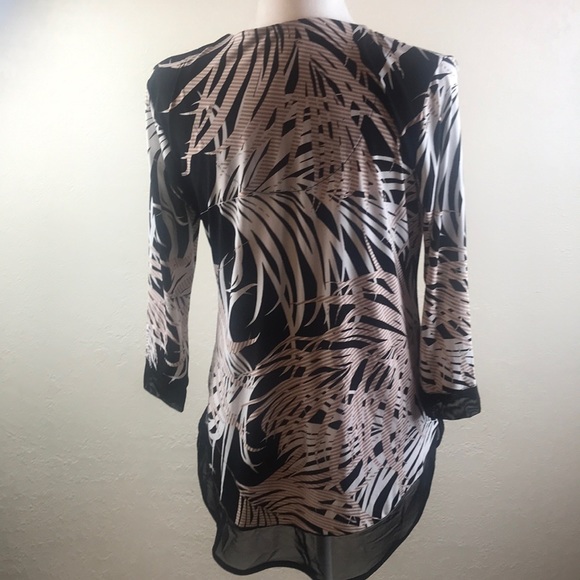 JM Collection Printed Jacquard Top, Size Small - Picture 4 of 16